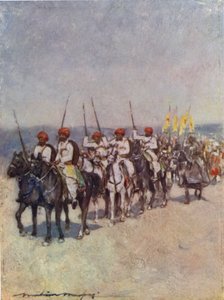 Spydbærere fra Cutch af Mortimer Ludington Menpes